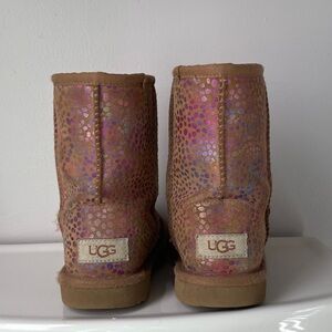 UGG Sparkling Sequin Boots in Pink and Brown